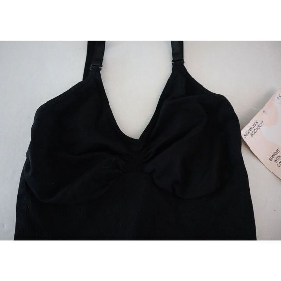 Heavenly Shapewear Women's Sz 1X Black Molded Cup Seamless Bodysuit - Picture 3 of 4
